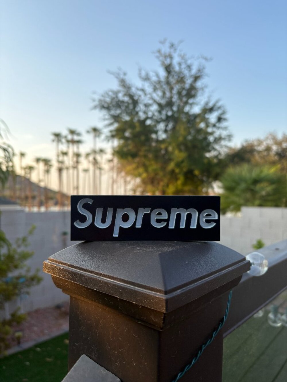 3d printed supreme logo